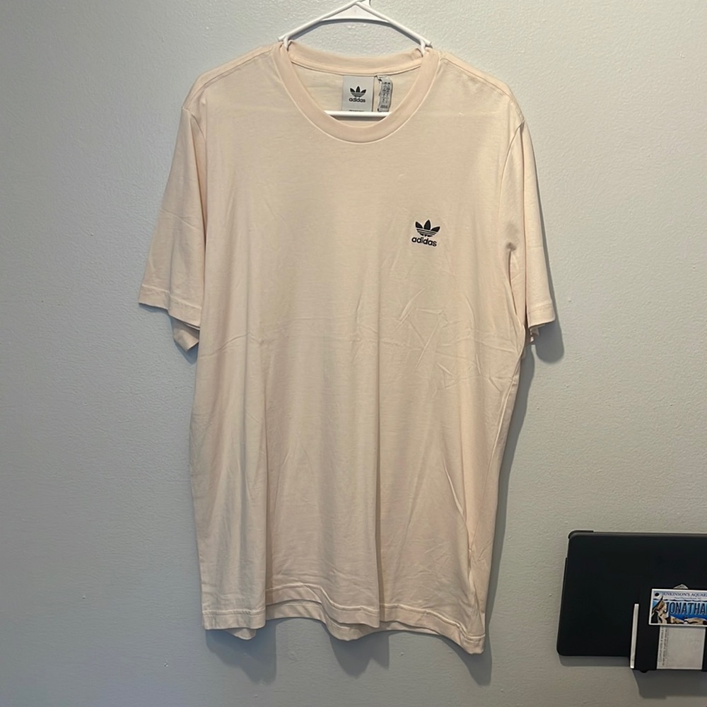 Cream Colored Adidas crew neck